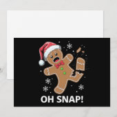 Gingerbread Man Oh Snap Kerst Morsige Koekje  Feestdagenkaart (Voorkant / Achterkant)
