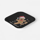 Gingerbread Man Oh Snap Kerstmis Grappig Cookie Papieren Bordje (Gebogen)