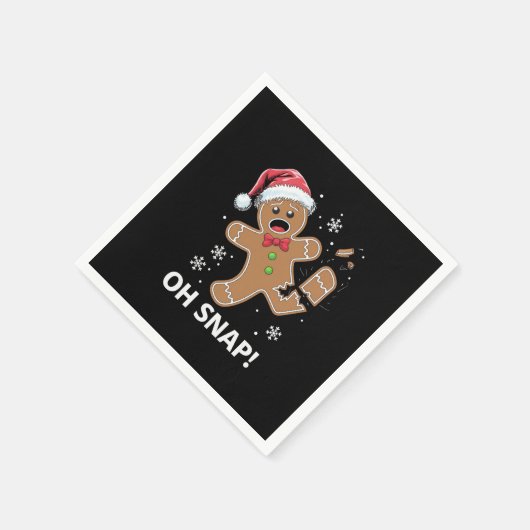 Gingerbread Man Oh Snap Kerstmis Grappig Cookie Servet (Hoek)
