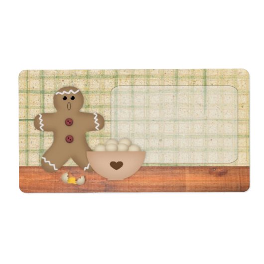 Gingerbread Man Oops Label (Voorkant)