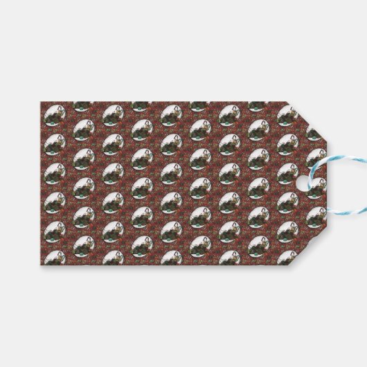 Gingerbread Man- Pepermunt Cadeaulabel (Voorkant (Horizontaal))