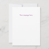 Gingerbread Man Prettig Kerstfeest Paars Notitiekaartje (Achterkant)