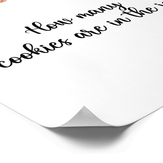 Gingerbread man - raad hoeveel koekjes poster (Hoek)