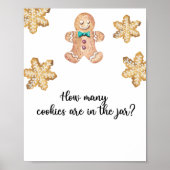 Gingerbread man - raad hoeveel koekjes poster (Voorkant)