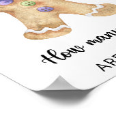 Gingerbread man - raad hoeveel snoepjes poster (Hoek)