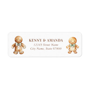 Gingerbread Man Retouradres Labels