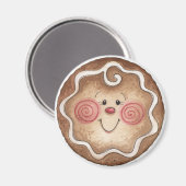 Gingerbread Man Ronde Magneet (Voorkant / Achterkant)