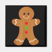 Gingerbread Man Shirt Christmas Cookie Baking Holi Magneet (Voorkant)