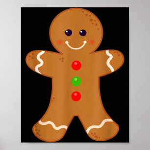 Gingerbread Man Shirt Kerst Koekjes Bakken Holi Poster