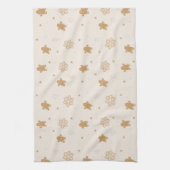 Gingerbread Man Snowflakes Kerstmispatroon Theedoek (Verticaal)