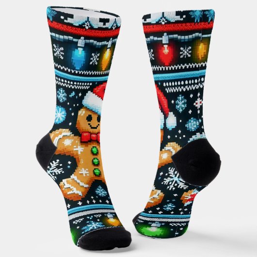Gingerbread man Sock Sokken (Gebogen)