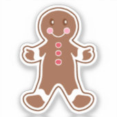 Gingerbread Man Sticker (Voorkant)
