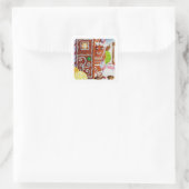 GINGERBREAD MAN Stickers petit Carré (Sac)