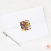 GINGERBREAD MAN Stickers petit Carré (Enveloppe)