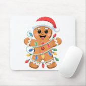 Gingerbread Man Tangled Christmas Lights  Muismat (Met muis)