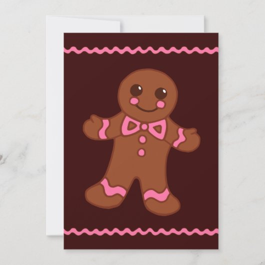 Gingerbread Man Uitnodigingen (Voorkant)