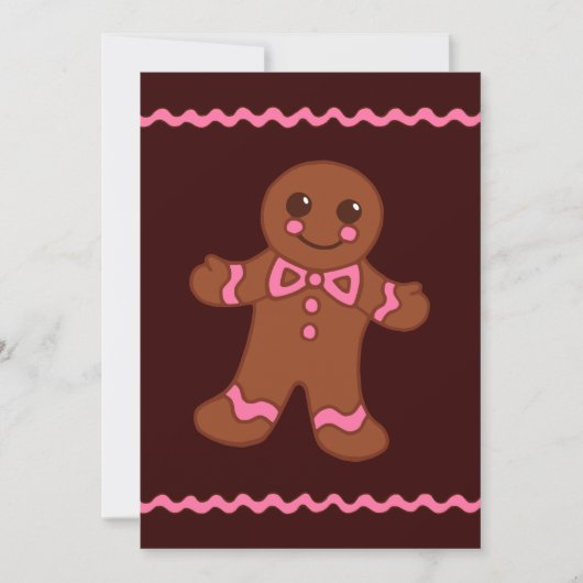 Gingerbread Man Uitnodigingen (Voorkant)