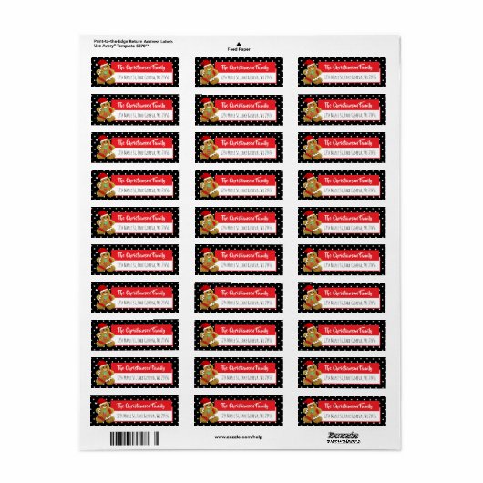 Gingerbread Man Vakantie Whisical Kerstmis Etiket (Full Sheet)