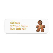 Gingerbread Man Verzendlabels Etiket (Voorkant)