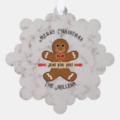 Gingerbread Man Voedsel Gift Papier Ornament Gift  (Achterkant)
