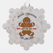 Gingerbread Man Voedsel Gift Papier Ornament Gift 