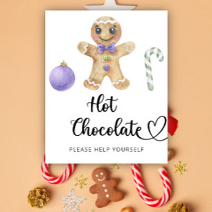 Gingerbread man - Warme chocolade bar Poster