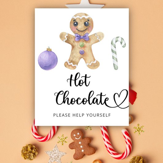 Gingerbread man - Warme chocoladereep Poster
