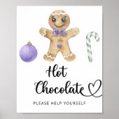 Gingerbread man - Warme chocoladereep Poster (Voorkant)