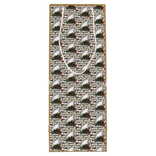 Gingerbread Man Wijn Cadeautas (Achterkant)