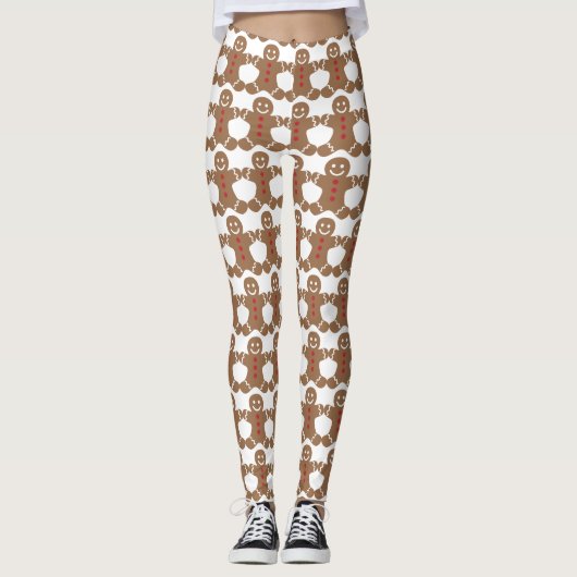 Gingerbread Man Wit Leggings (Voorkant)