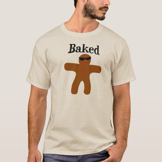 Gingerbread Man zegt dat hij "gebakken" is T-shirt (Voorkant)