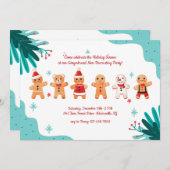 Gingerbread Mannen Decoreren Party Uitnodiging (Voorkant / Achterkant)