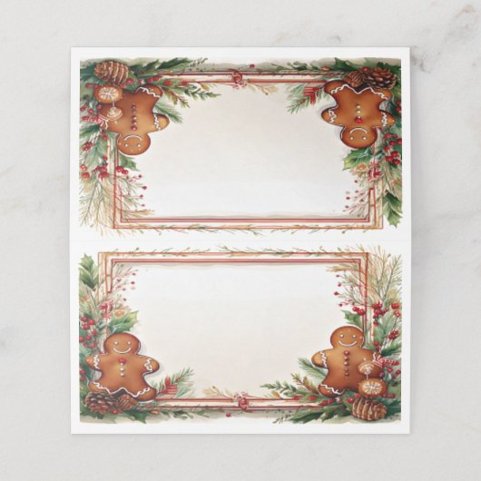 Gingerbread mannen kerst (Buitenkant ongevouwen)