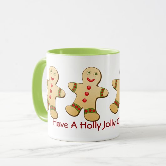 Gingerbread Mannen Kerst Mok (Voorkant links)