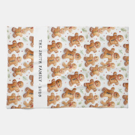 Gingerbread Mannen Leuke Nieuwigheid All-Over Prin Theedoek