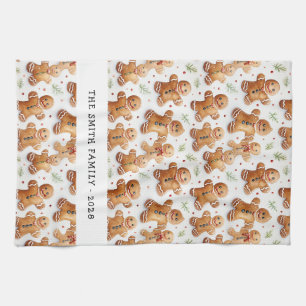 Gingerbread Mannen Leuke Nieuwigheid All-Over Prin Theedoek