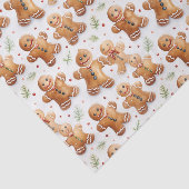 Gingerbread Mannen Leuke Nieuwigheid All-Over Prin Tissuepapier (Detail)