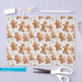 Gingerbread Mannen Leuke Nieuwigheid All-Over Prin Tissuepapier (Craft)