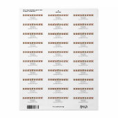 Gingerbread Mannen Retouradres Labels (Full Sheet)
