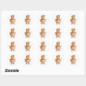 Gingerbread Meisje Kerst sticker (Vel)