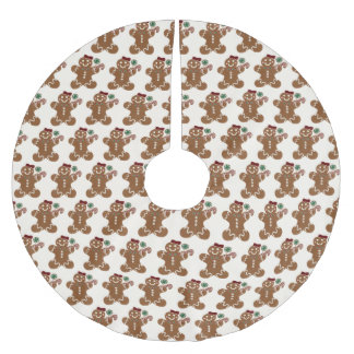 Gingerbread Meisje met rode boog en snoepjes Kerstboom Rok