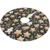Gingerbread Men and Candy Canes Christmas Kerstboom Rok (Gekanteld)
