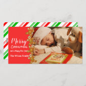 Gingerbread Men fotografie Feestdagenkaart (Voorkant / Achterkant)