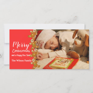 Gingerbread Men fotografie Feestdagenkaart