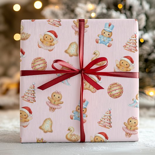 Gingerbread Nutcracker Wrapping Paper Cadeaupapier