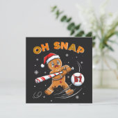 Gingerbread Oh Snap 67 Honkbal Kaart (Staand voorkant)