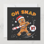 Gingerbread Oh Snap 67 Honkbal Kaart (Achterkant)
