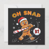 Gingerbread Oh Snap 67 Honkbal Kaart (Voorkant)