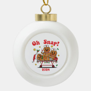Gingerbread Oh Snap ER Nurse Keramische Bal Ornament