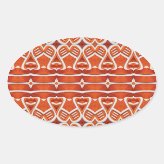 GINGERBREAD Ovale Stickers (Voorkant)